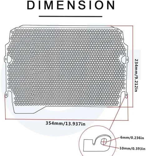 Vista 6 de Radiator Grille Guard Cover for YA&MAHA MT-07 FZ-07 MT07 MT FZ 07 2018 2019 2020 2021 2022 Motorcycle Accessories Radiator Guard Protector Cover