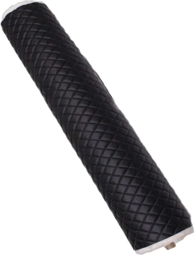 Vista 3 de Tela de espuma acolchada de vinilo, hilo multipatrón, material de piel sintética, tapicería para muebles, cabeceros de muebles, tela interior Negro