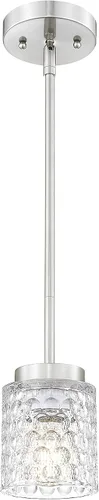 Vista 22 de FEMILA Lámpara Colgante Dorada, Accesorios de Iluminación Colgante de 4", Iluminación para Isla de Cocina, Vidrio Martilleado, Base E26, 4FY86MIL BG