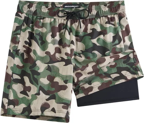 Vista 33 de maamgic Traje de Baño para Hombre 2 en 1, Pantalones Cortos de Natación de 17.8 cm para Hombre, Trajes de Baño, Pantalones Cortos de Tabla