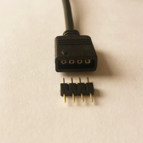Vista 2 de Cable de extensión de tira LED RGB de 3.3 ft, 3.3 pies, 4 pines, cinta LED, cable de extensión de cinta LED, extensor de banda LED, cable