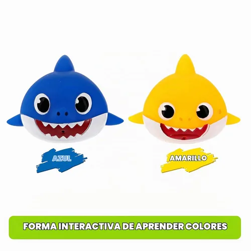 Vista 5 de Pinkfong Baby Shark - Squirters de baño, paquete de 2, Baby & Daddy Shark