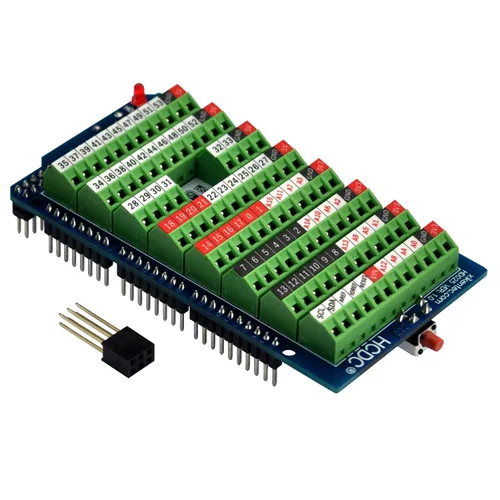 Vista 3 de Módulo de Escudo Breakout con Bloque de Terminales de Tornillo para Arduino MEGA-2560 R3