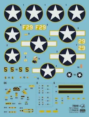 Vista 2 de Arma Hobby Escala 1/72 F4F-4 Wildcat - Kit de aviones de construcción de modelos de plástico, N.º de artículo 70048
