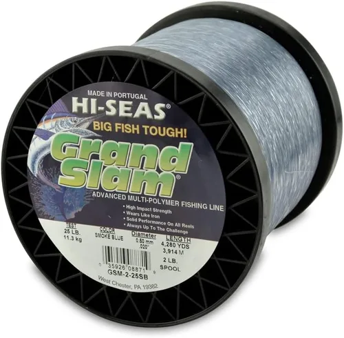 Vista 33 de HI-SEAS Grand Slam - Sedal de pesca de monofilamento, fuerte y resistente a la abrasión, en agua dulce y salada transparente, rosa, verde, azul