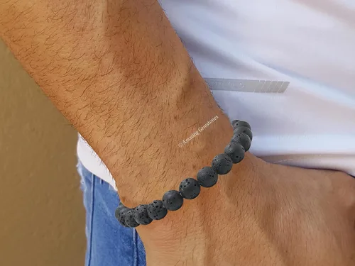 Vista 150 de Amazing Gemstone Crystal Bracelet for Women Men's Gifts - Protection Healing Crystal Bracelet - 8mm Gemstone Beaded Stretchable Bracelet Pulseras