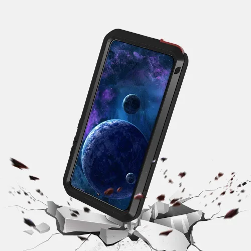 Vista 5 de LOVE MEI Funda militar resistente para Samsung Galaxy A52, con protector de pantalla de vidrio templado, a prueba de golpes, a prueba de polvo, a