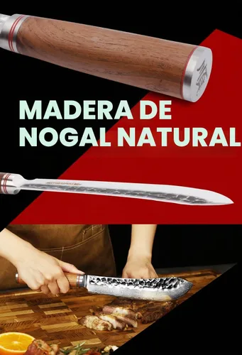 Vista 6 de YOUSUNLONG Cuchillo de rotura de 8" - Cortador de carne de carnicero