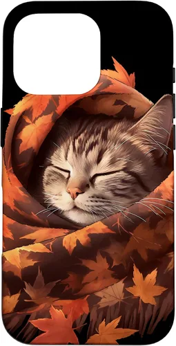 Vista 19 de Funda para iPhone 13 American Shorthair Cat Kitten Autumn Fall Leaves Case