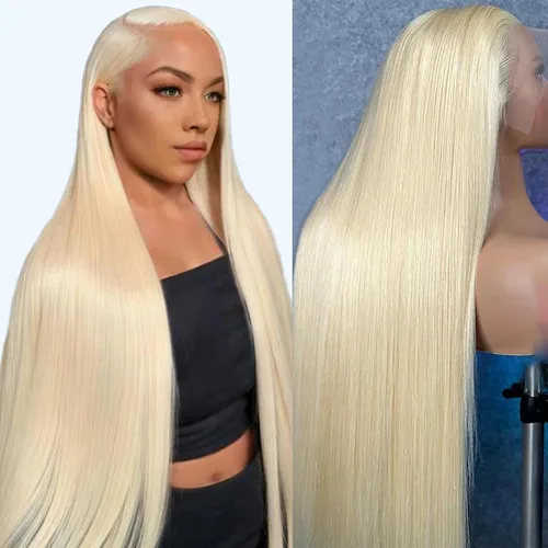 Vista 21 de Peluca de cabello humano con encaje frontal 613 de 20 pulgadas, 200 de densidad, cabello humano rubio de 13 x 6 pulgadas, pelucas de encaje frontal