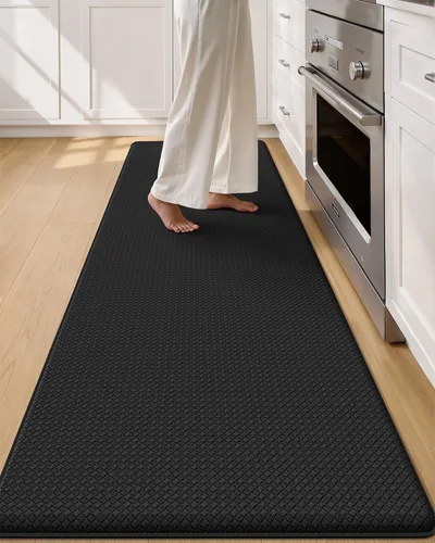Vista 47 de Color&Geometry - Alfombras de cocina antideslizantes e impermeables Alfombra de cocina acolchada Alfombra antifatiga para pararse de 30 x 18 Verde