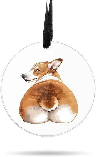 Vista 4 de WIRESTER Adornos colgantes para árbol de Navidad, fiestas, automóvil, hogar, oficina, decoración grande de acrílico de 3 pulgadas, listo