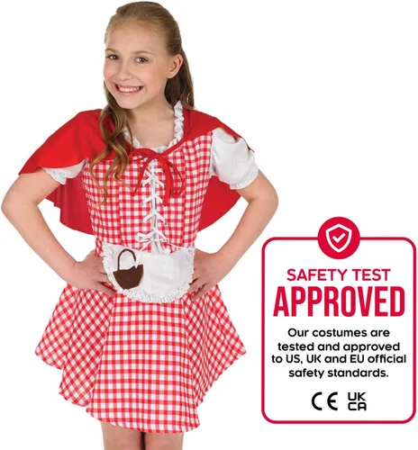 Vista 4 de Disfraz de Caperucita Roja para Niñas, Vestido de cuento de hadas y capa