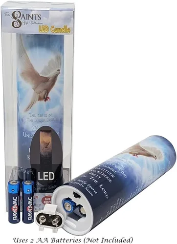 Vista 6 de Vela de oración devocional sin llama LED azul del Espíritu Santo