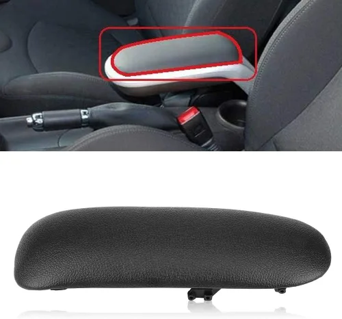 Vista 6 de Tapa de la consola central, almohadilla para reposabrazos - Cuero artificial duradero - Negro