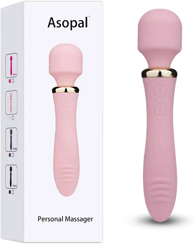 Vista 8 de Varita vibradora masajeadora inalámbrica, [ambos extremos vibran] vibrador para mujeres, masajeador personal de mano, masajeador recargable