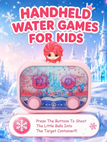 Vista 2 de Juego de agua de mano con luz - Juguete de bola de agua para niños a partir de 3 años, juguete retro, juego de viaje en automóvil sin pantalla