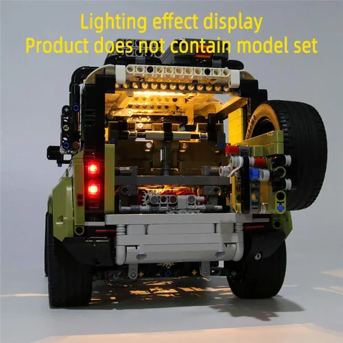 Vista 6 de GEAMENT Kit de luces LED para Technic Land Rover Defender - Compatible con el modelo de construcción Lego 42110 (juego de modelos no incluidos)