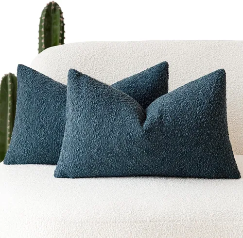 Vista 37 de Foindtower - Juego de 2 fundas decorativas de textura de bucle, fundas de almohada acentuadas, fundas de cojín sólidas, neutrales, para sofá, silla