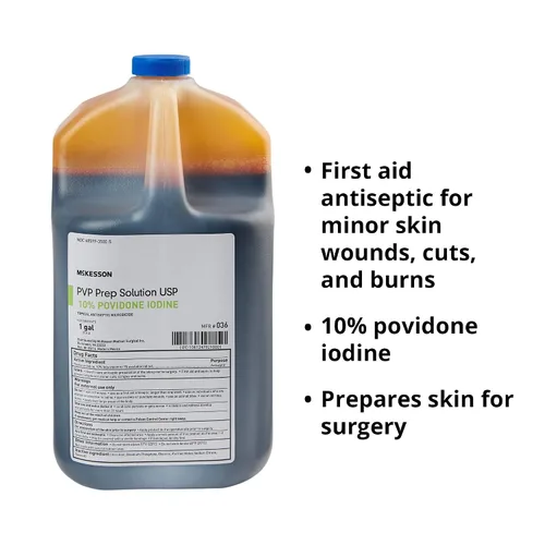 Vista 2 de McKesson PVP Prep Solution USP, 10% povidona-yodo, 1 gal, 4