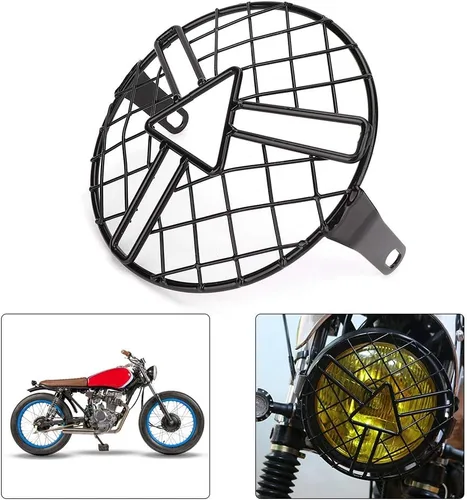 Vista 2 de Qiilu Triumph Scrambler 1200 - Cubierta para faros delanteros de motocicleta, protector de parrilla para faros delanteros de motocicleta, protector