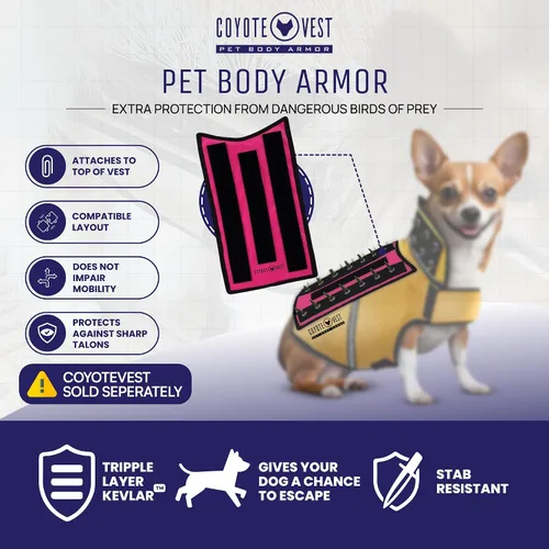 Vista 2 de HawkShield - Almohadilla para CoyoteVest o chaleco de espigas, chaleco de arnés protector para perro, complemento para proteger a tu mascota de aves
