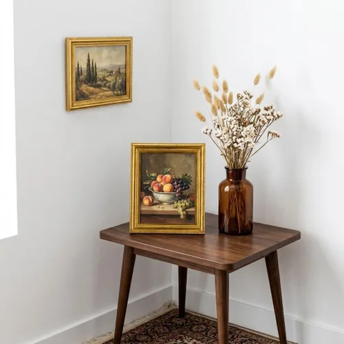 Vista 2 de 8x10 Picture Frame Set Vintage Gold Retro Plastic Farmhouse Style 2 Pack