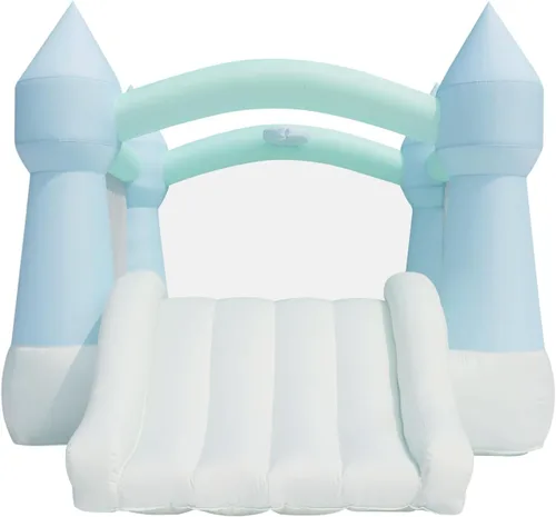 Vista 9 de Bounceland Bouncy Castle Daydreamer Casa Inflable Temática de Algodón de Azúcar, Casa Inflable Pastel con Tobogán, 12 pies de largo x 9 pies