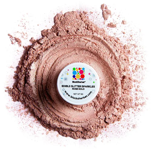 Vista 20 de Blacksherbet Purpurina comestible de albaricoque para bebidas, 0.18 oz, certificado KOSHER, purpurina y polvo para pasteles, fresas, magdalenas