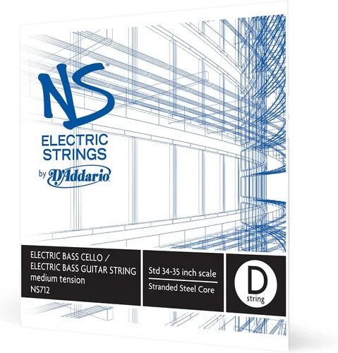 Vista 5 de D'Addario NS Electric Bass/Violonchelo Single A String, escala 4/4, tensión media