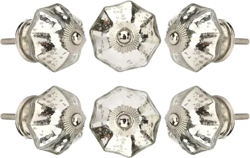 Vista 10 de Perilla Home Juego de 6 pomos de cristal decorativos para el hogar, gabinetes de cocina, armario, puerta, aparador, armario y tiradores de cajón