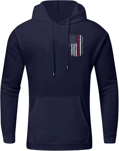 Vista 2 de Sudaderas con capucha para hombre, de gran tamaño, ligeras, sueltas, estampadas, informales, a la moda, deportivas, de forro
