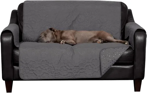 Vista 16 de Furhaven - Funda acolchada impermeable para muebles de sala de estar para perros y gatos, con diseño de patas, protector con reverso antideslizante