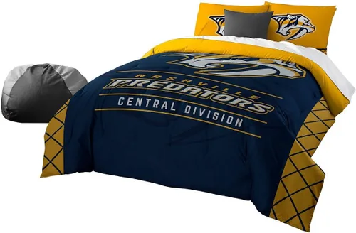 Vista 18 de Juego de edredón y funda de almohada para cama individual o matrimonial/queen, con licencia oficial de la NHL