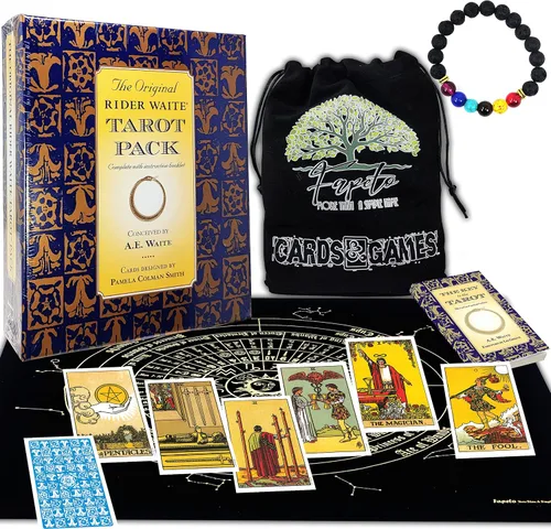 Vista 9 de Paquetes de cartas de tarot y oráculos para adivinación y chakras (oráculo de luz oscura)