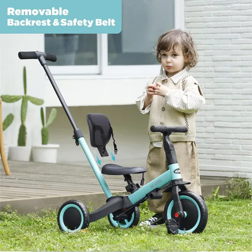 Vista 5 de newyoo Triciclo para niños pequeños con casco, bicicleta para niños pequeños, triciclos para niños de 1 a 3 años, casco de bicicleta para niños de 3