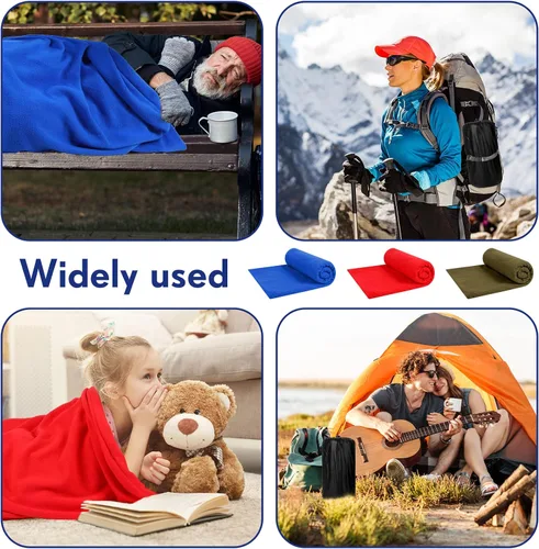 Vista 7 de Mixweer 3 piezas de forro polar para saco de dormir para adultos, clima cálido o frío, 75 pulgadas, añade 12 grados Fahrenheit más calor, forro