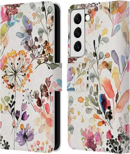 Vista 125 de Head Case Designs Officially Licensed Ninola Beige Wild Grasses Leather Wallet Case Compatible with Samsung Galaxy A07 4G