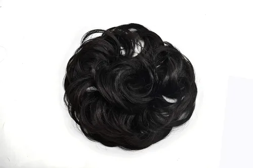 Vista 15 de Extensiones de cabello sintético para mujeres y niñas (1# negro azabache)