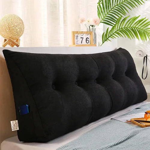 Vista 14 de Almohada de cuña de lectura triangular Queen, cojín de respaldo para cabecero reclinable, almohada de lectura, cojín triangular para posicionamiento