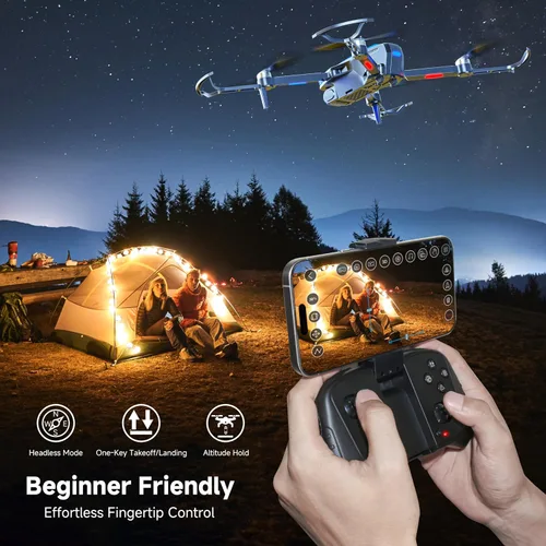 Vista 6 de Drones with Camera for Adults 4K, Beginner RC Drone with Anti-Lost Alarm