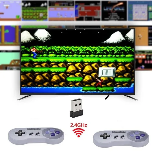 Vista 5 de ZAMPAM USB Wireless Game Controller Compatible with Switch, Windows,iOS,Liunx,Android Device, 2 Packs