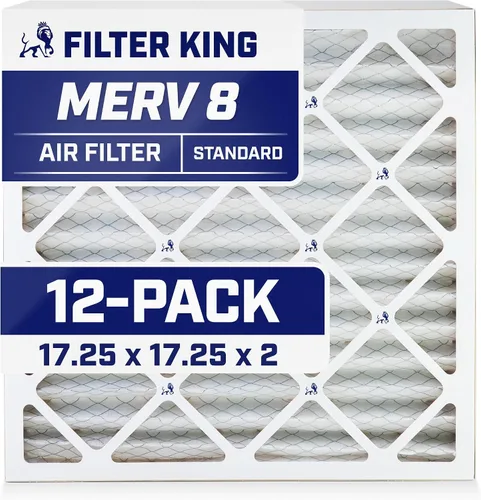 Vista 85 de Filter King Filtro de aire de 5.88 x 12.13 x 1 (MERV 8) (paquete de 12) filtros de horno de CA para control de polvo y alergias, fabricados en EE.
