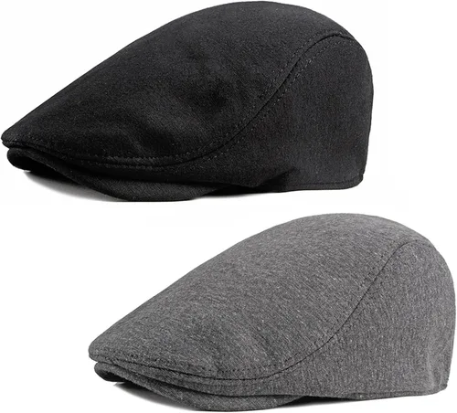Vista 9 de DIYDECAL Paquete de 2 gorras planas para hombre Ivy Gatsby Newsboy