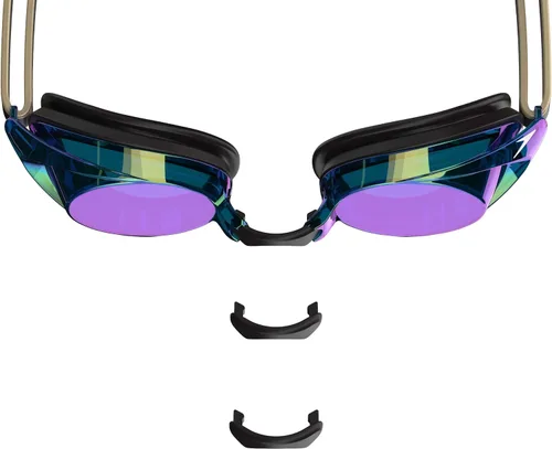 Vista 4 de Speedo unisex-adult Swim Goggles Mirrored Vanquisher 2.0 Profundo/Oro