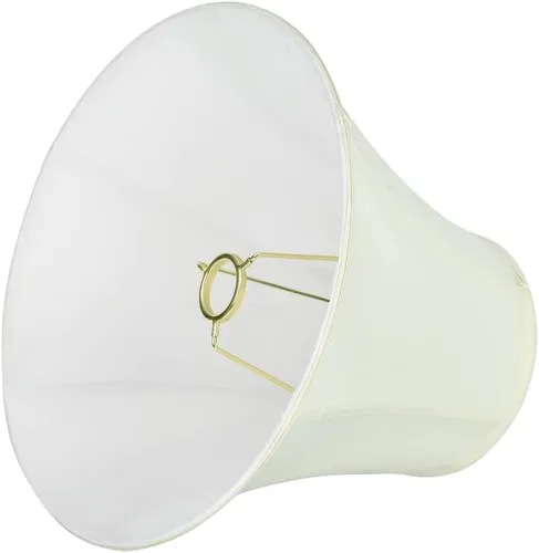 Vista 3 de Aspen Creative 58053A Bell Uno - Pantalla de lámpara en gasa blanca, 7 pulgadas superior x 14 pulgadas inferior x 11 pulgadas de altura inclinada