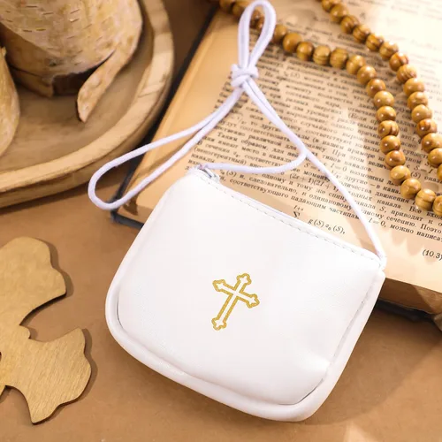 Vista 4 de Funda de cuero para Pyx, estuche de Pyx católico con correa para comunión, sacerdotes anfitriones, diáconos, regalos