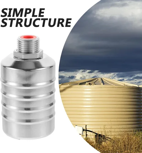Vista 2 de Stainless Steel Float Valve for Water Tank Automatic Water Level Control Valve Top Inlet for Pools Ponds Aquariums