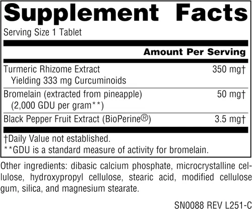 Vista 2 de Source Naturals Extracto de cúrcuma - Apoya la respuesta inflamatoria saludable - 50 tabletas