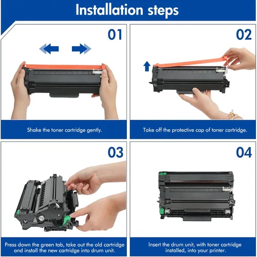 Vista 5 de TN760 TN-760 TN730 - Cartucho de tóner negro de alto rendimiento compatible con Brother TN 760 Toner para HL-L2395DW HL-L2370DW HL-L2390DW